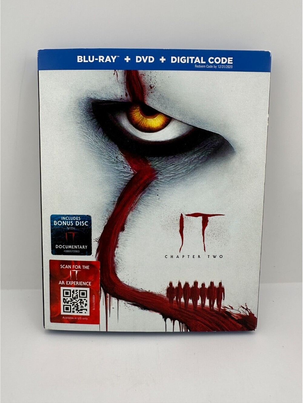 IT Chapter Two (2019) Blu-ray + DVD + Bonus Disc Slipcover Stephen King Horror